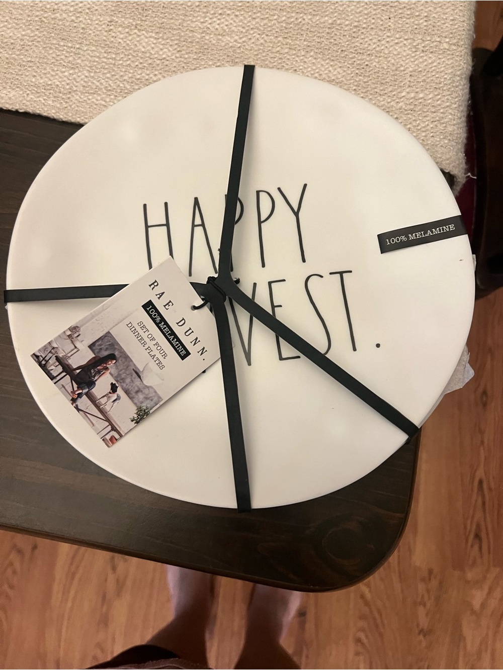 Rae Dunn White "Happy Harvest"  Plates